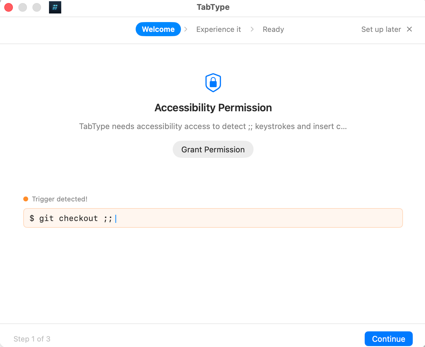 Onboarding first screen